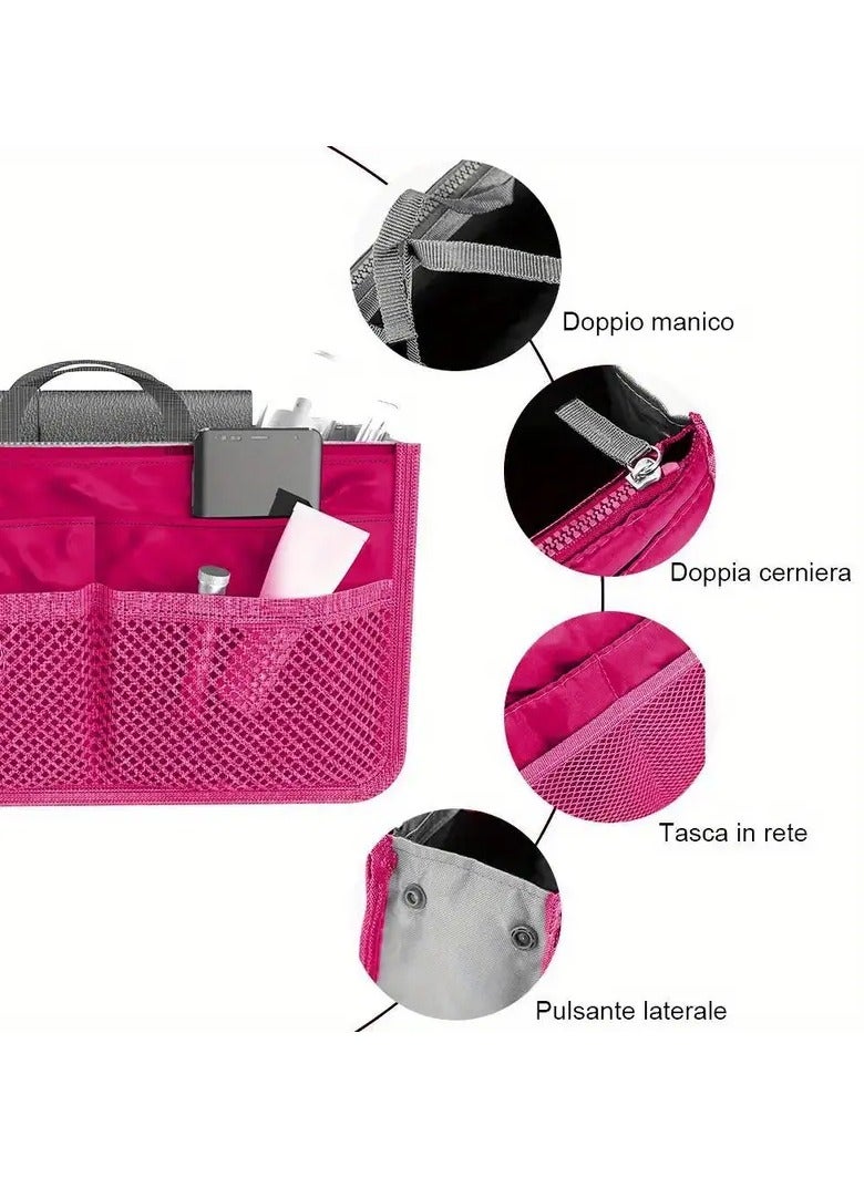 Kormesic Multifunctional Double Zipper Cosmetic Bag - Inner Pouch, Portable Toiletry Organizer - Image 3