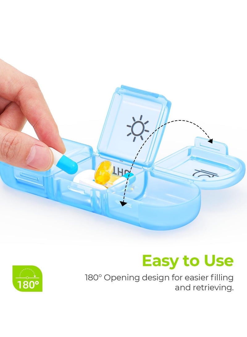 YUFAN Large Weekly Pill Organizer 21 Compartments 7 Day Daily Pill Box 3 Times a Day Supplement Dispenser Holder for Pills Vitamin Fish Oil Home Travel Use - Image 2