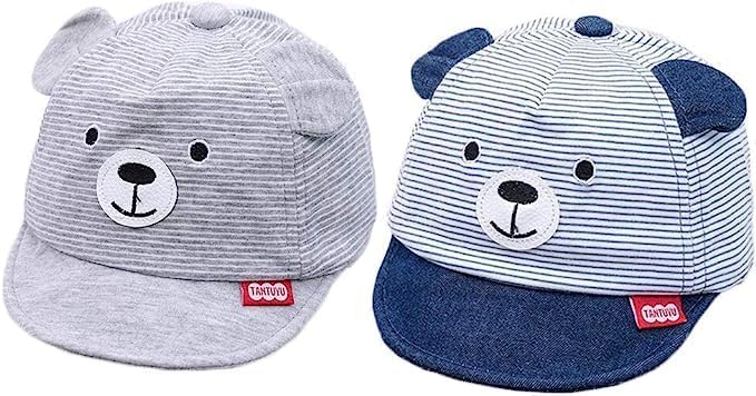 Sun Hat for Baby Boy Girl, Soft Cotton Hat for Baby Toddler, Cotton Floppy Sun Hat Breathable 50+ UPF Sun Protection, Kids Baseball Caps for Little Boy Girl Spring Summer Sun Hat - Image 1