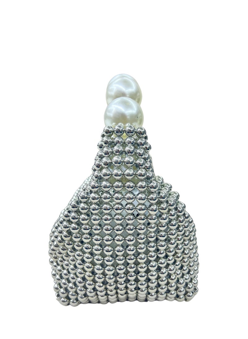 Harsha's Glam Clutches Classy Beaded Pearl - Image 2