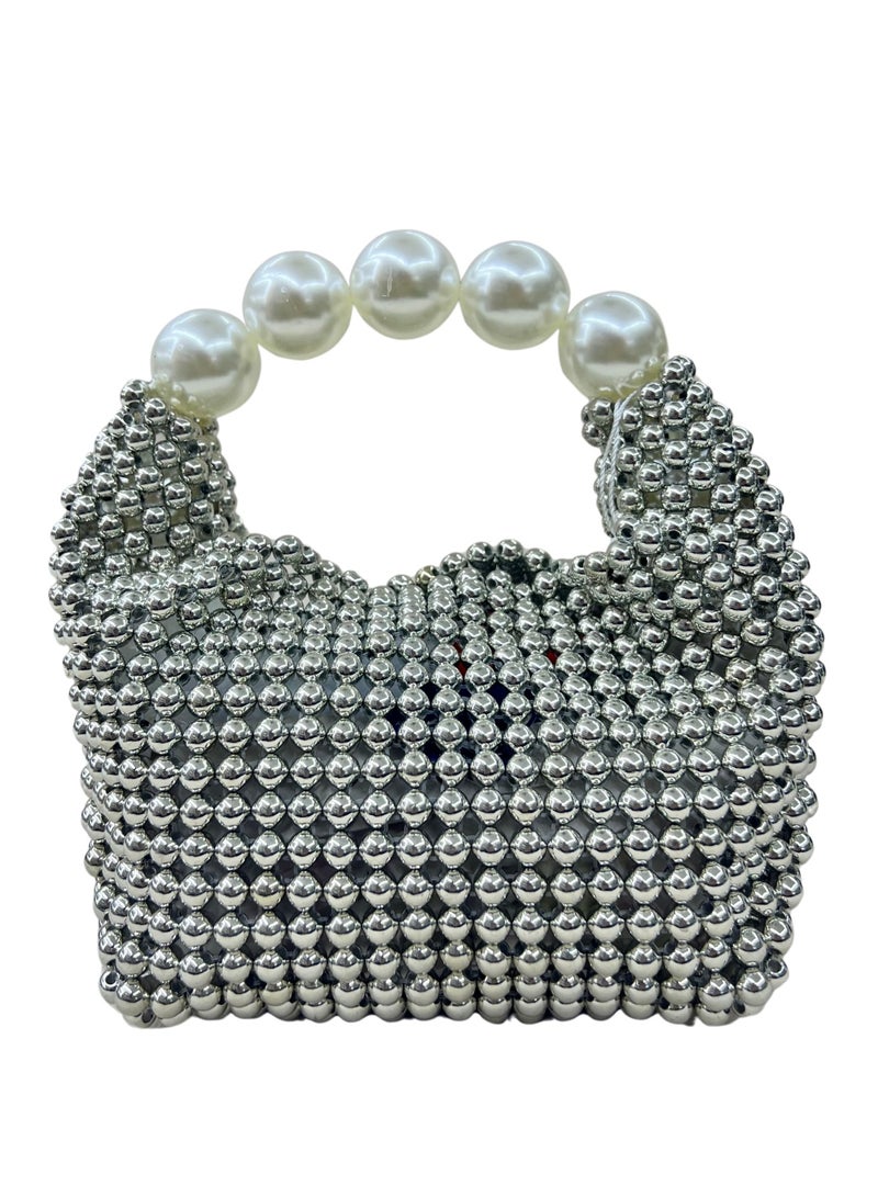 Harsha's Glam Clutches Classy Beaded Pearl - Image 1
