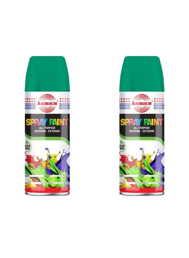 Asmaco Spray Paint - Olive Green - 400 Ml - Set of 02