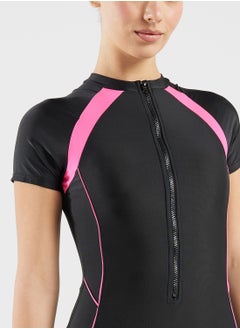 FRWD Zip Up Detail Colorblock Swimsuit  - Image 3