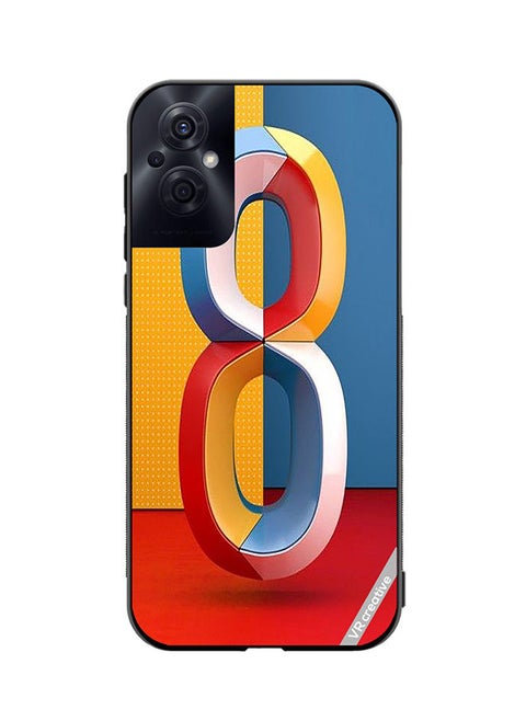 Protective Case Cover For Oppo Reno8 Z Number 8 Design Multicolour