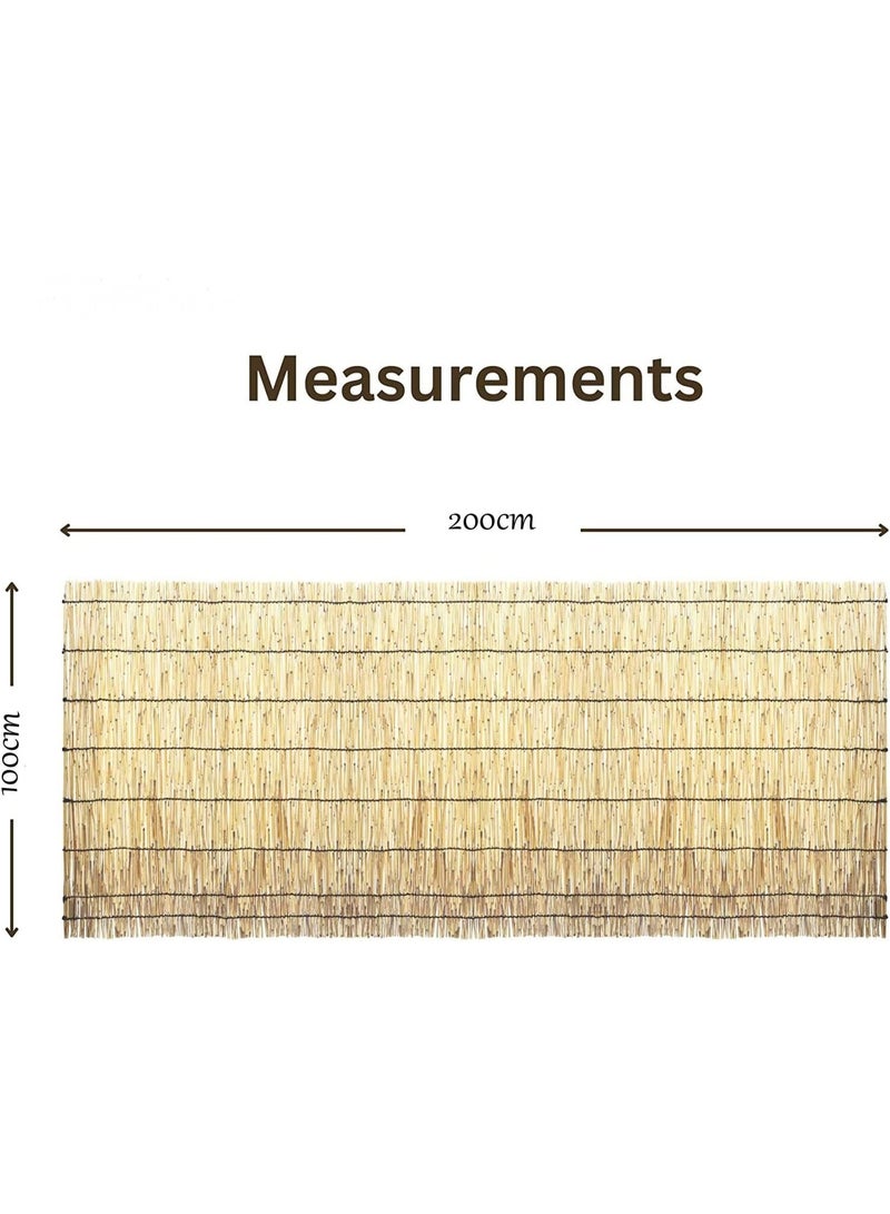 HOME TASTE حلول سياج القصب والخيزران الطبيعية للخصوصية، المتانة، والصداقة للبيئة للحدائق، الشرفات، الباحات (بدون كربنة) - Image 2
