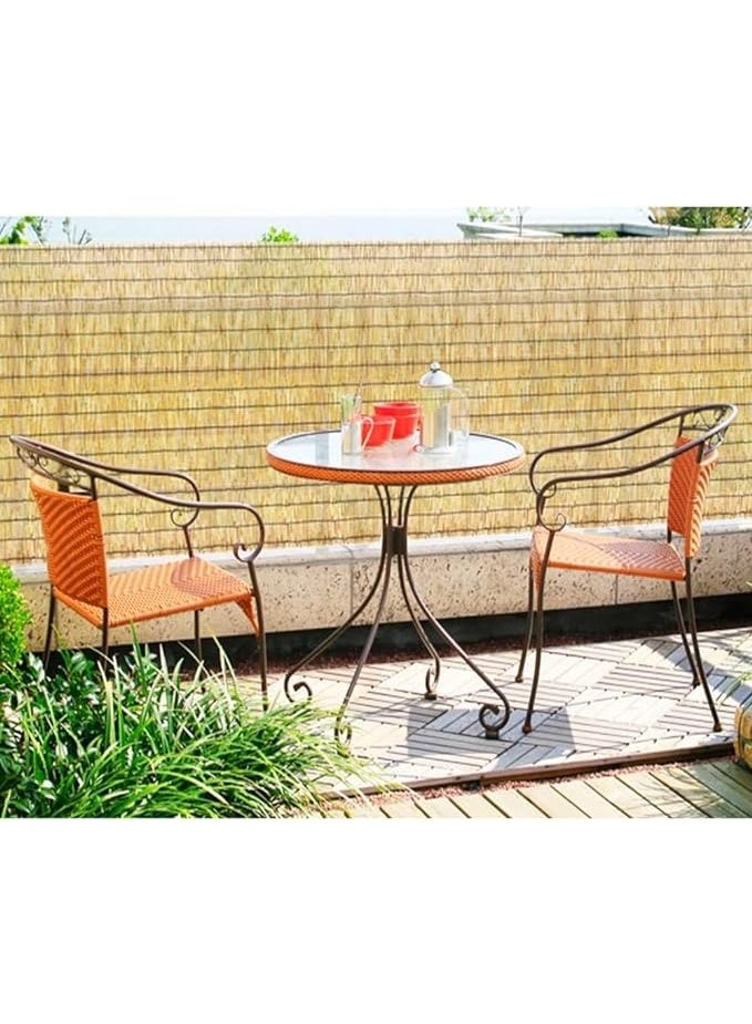 HOME TASTE حلول سياج القصب والخيزران الطبيعية للخصوصية، المتانة، والصداقة للبيئة للحدائق، الشرفات، الباحات (بدون كربنة) - Image 3