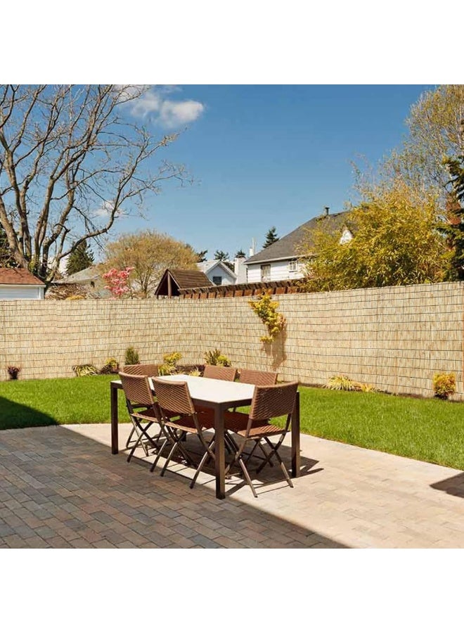 HOME TASTE حلول سياج القصب والخيزران الطبيعية للخصوصية، المتانة، والصداقة للبيئة للحدائق، الشرفات، الباحات (بدون كربنة) - Image 5