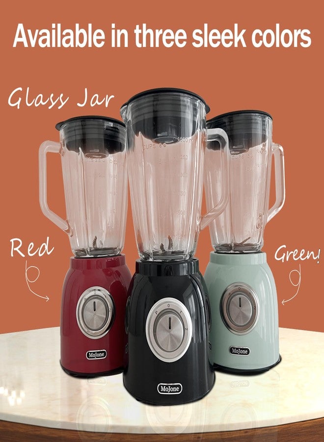 MoJone Powerful Kitchen blender, Ice Crusher Mixer, 1.5LG 50oz Glass Jar, 6 pieces 304 stainless steel blades,21000RPM high speed,ABS Body safely blending with longer lifespan, more color options - Image 5