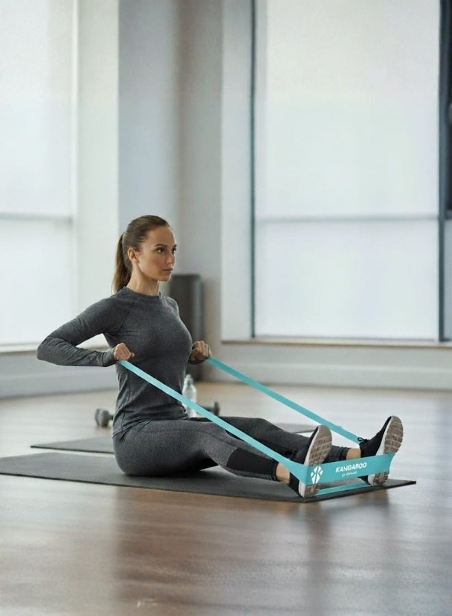كانجرو مجموعة أربطة مقاومة للتمدد وأربطة للتمارين الرياضية لليوجا والباليه والبيلاتس - Image 2