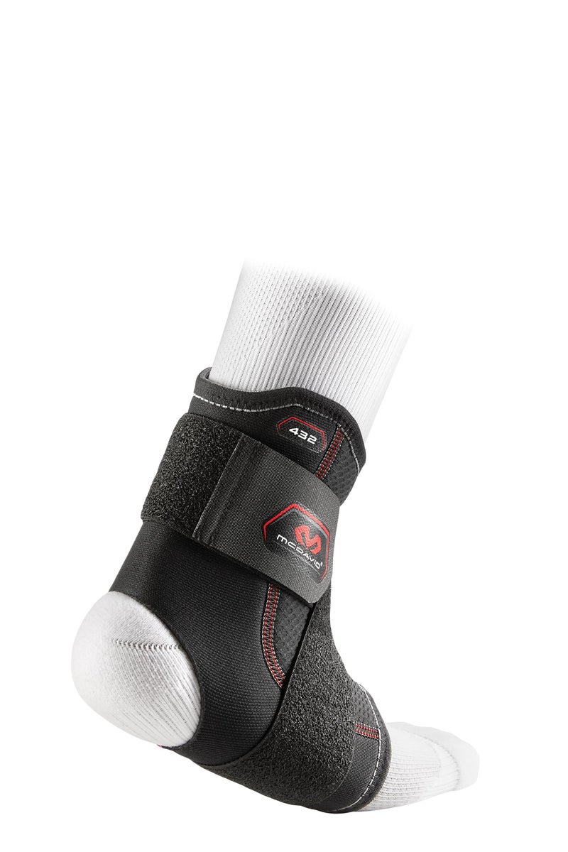 McDavid Ankle Support With Strap (Black, Large) - Image 2