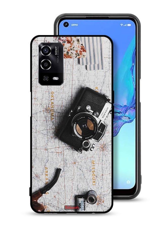 Tolwak Oppo A55 4G Protective Case Cover Vintage Camera - Image 1