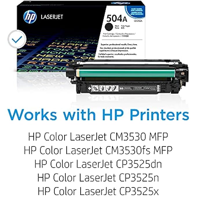 HEWLETT PACKARD 504A ORIGINAL LASERJET COLOUR SPHERE TONER CARTRIDGE, BLACK - CE250A - Image 3