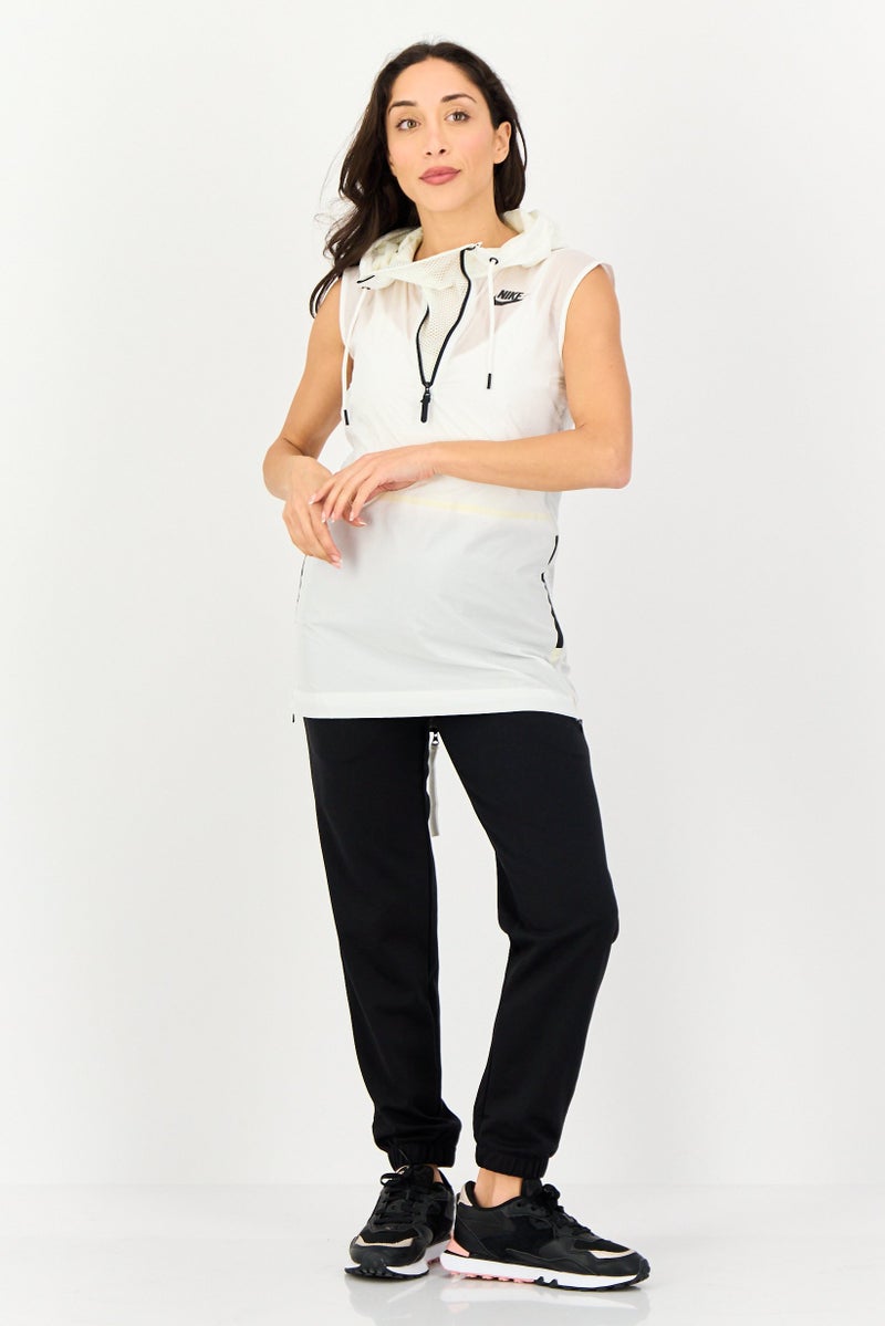 Nike Women Sportswear Fit Sleeveless Outdoor Hoodies, White - Image 4