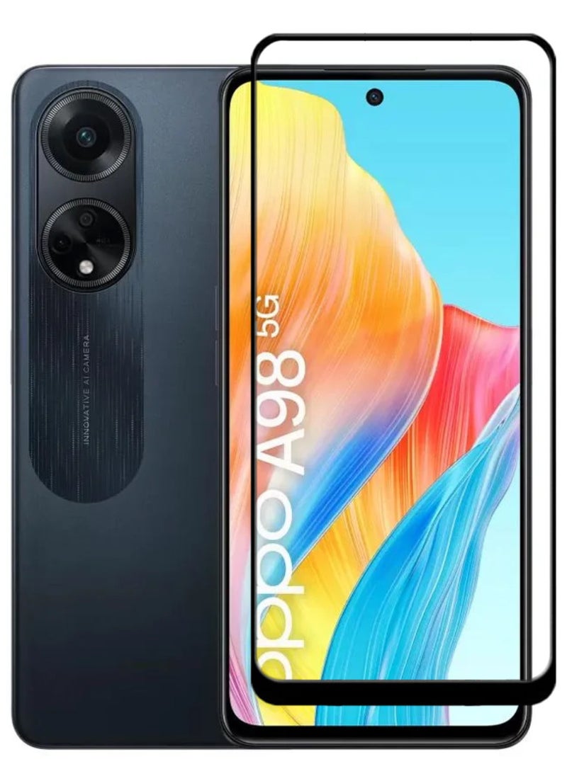 ACLIX Antistatic ESD Dustproof Premium Quality High Definition Tempered Glass Screen Protector Designed For Oppo A98 - Image 1