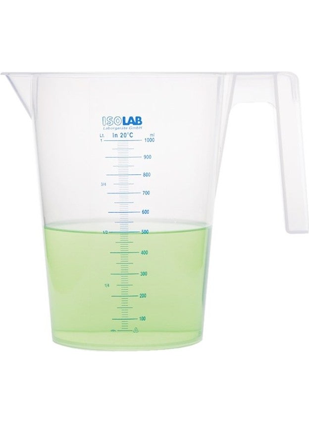 Isolab - Beaker - With Handle - P.P - Short Form - Blue Scale - 250 ml / 120 °C Temperature Resistance - Image 1
