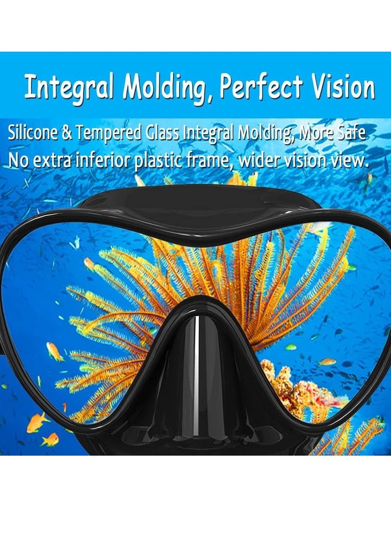 general Snorkel Mask, Food-Grade Silicone Snorkel Set Anti Fog Tempered Glass Scuba Mask, Snorkeling Gear for Adults - Image 5