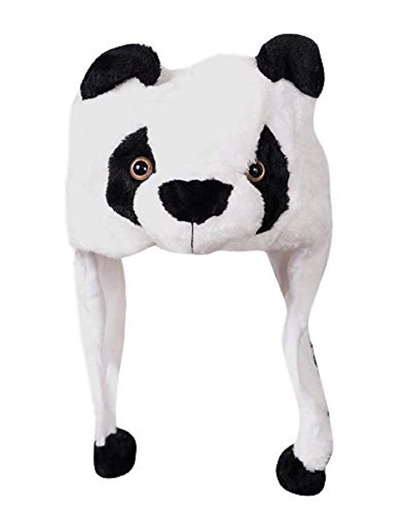 Malvina Unisex Wool Cap (Mal/kids/panda/fur/cap/Wht-Blk_Black_Free Size) - Image 1