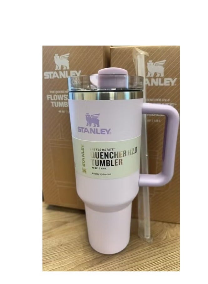 Stanley Stanley Quencher H2.0 FlowState Stainless Steel Vacuum Insulated Tumbler with Lid and Straw for Water, Iced Tea or Coffee, Smoothie and More, 40 oz - Image 2