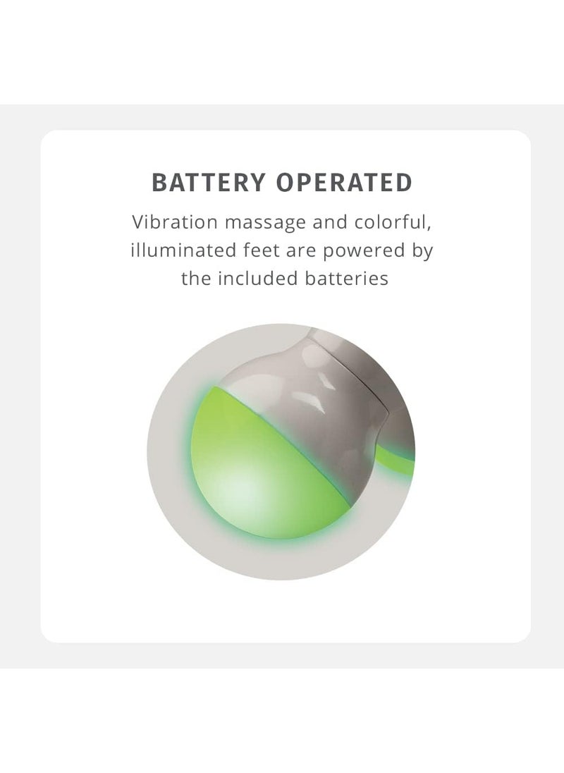 HoMedics HoMedics Ribbit Mini Handheld Massager Vibrating Electric Massager with Comfort Grip and LED Light Batteries Included Comes in variable colors Green Blue or Pink Color May Vary  - Image 4