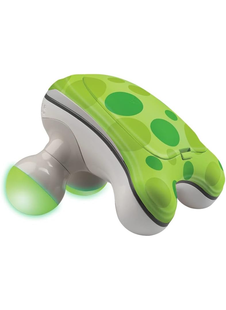 HoMedics HoMedics Ribbit Mini Handheld Massager Vibrating Electric Massager with Comfort Grip and LED Light Batteries Included Comes in variable colors Green Blue or Pink Color May Vary  - Image 1