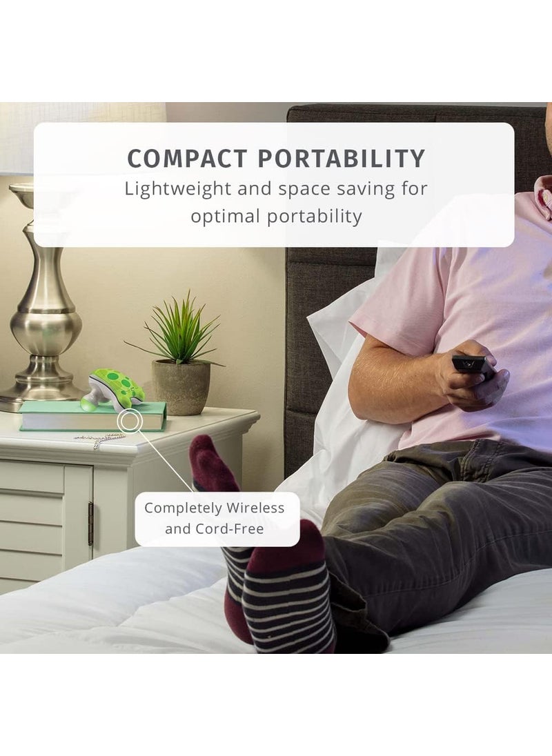 HoMedics HoMedics Ribbit Mini Handheld Massager Vibrating Electric Massager with Comfort Grip and LED Light Batteries Included Comes in variable colors Green Blue or Pink Color May Vary  - Image 3