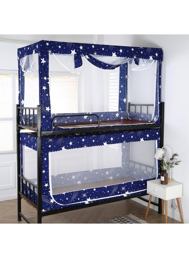 Bluejw Top And Bottom Bunk Of College Student Dormitory Single Iron Frame Bed Mosquito-proof And Dust-proof Top 90cm Bracket Seat Bed Zipper Bedroom Mosquito Net - Image 1