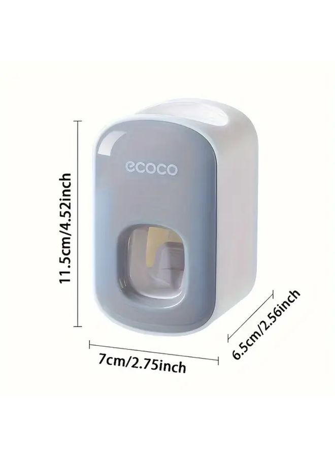 1pc Black Automatic Toothpaste Dispenser Wall Mounted No Drill Adhesive Bathroom Organizer Touchless Operation Holds Multiple Tubes Modern Design Minimalist Durable Construction Family Households - Image 3