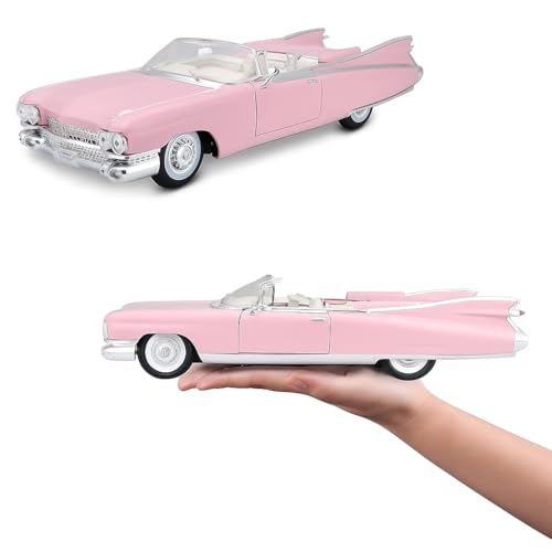 Invite Enterprise 1:24 Scale Classic 1950s Convertible Alloy Die-Cast Model Car with Sound & Light, Pull Back Action, 4 Opening Doors | Collectible Vintage Model Toy Car for Kids & Adults [Multicolor] - Image 4
