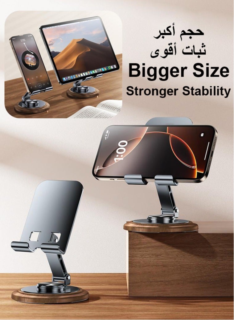 Bamboo Portable Metal Mobile Stand, Adjustable Phone Stand, 360-Degree Universal Phone Holder,Stable Alloy Mobile Phone Holder for All 4-7.2'' IPhone 15/14/13/12/11 X Xr Pro Max,Google Pixel Samsung Galaxy S - Image 1