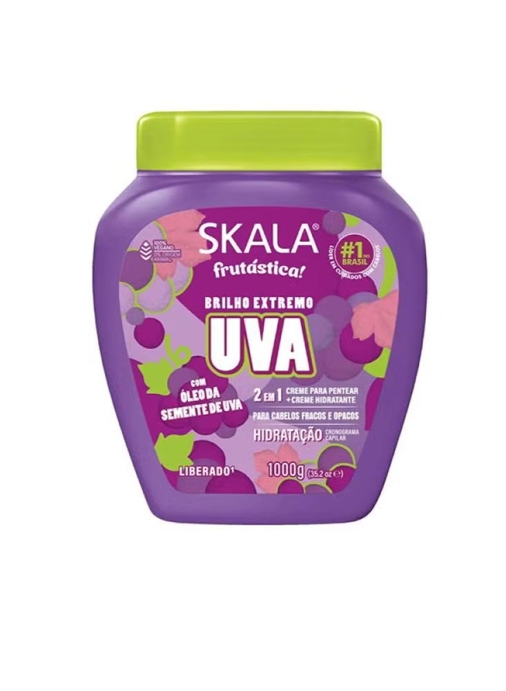 Scala 2-in-1 Grape Hair Care Cream, Mask and Leave-in Conditioner with Grape Seed Oil – 1000g