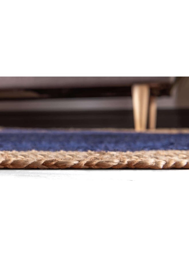 HANDPICKED FURNITURE Jute Wool And Cotton Beige Round Carpet Ultra Soft Area Carpets For Bed Room Living Room And Dining Room Anti-Slip Floor Carpets Easy To Clean Made In Turkey 120X120Cm  - Image 4