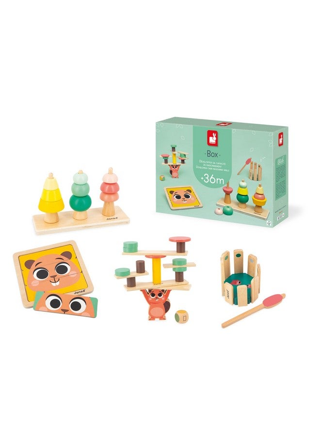Janod Toy Box - 4 Piece Subscription Learning Set - Early Learner Essentials - Ages 36 Months+ - J04066 - Image 1