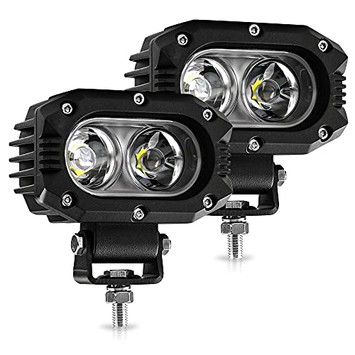 UNI-SHINE 2pcs 4 Inch LED Pod Lights, Off-Road Flood & Driving Cube Lights for Motorcycle, Truck, ATV, UTV, SUV, Boat - Image 1