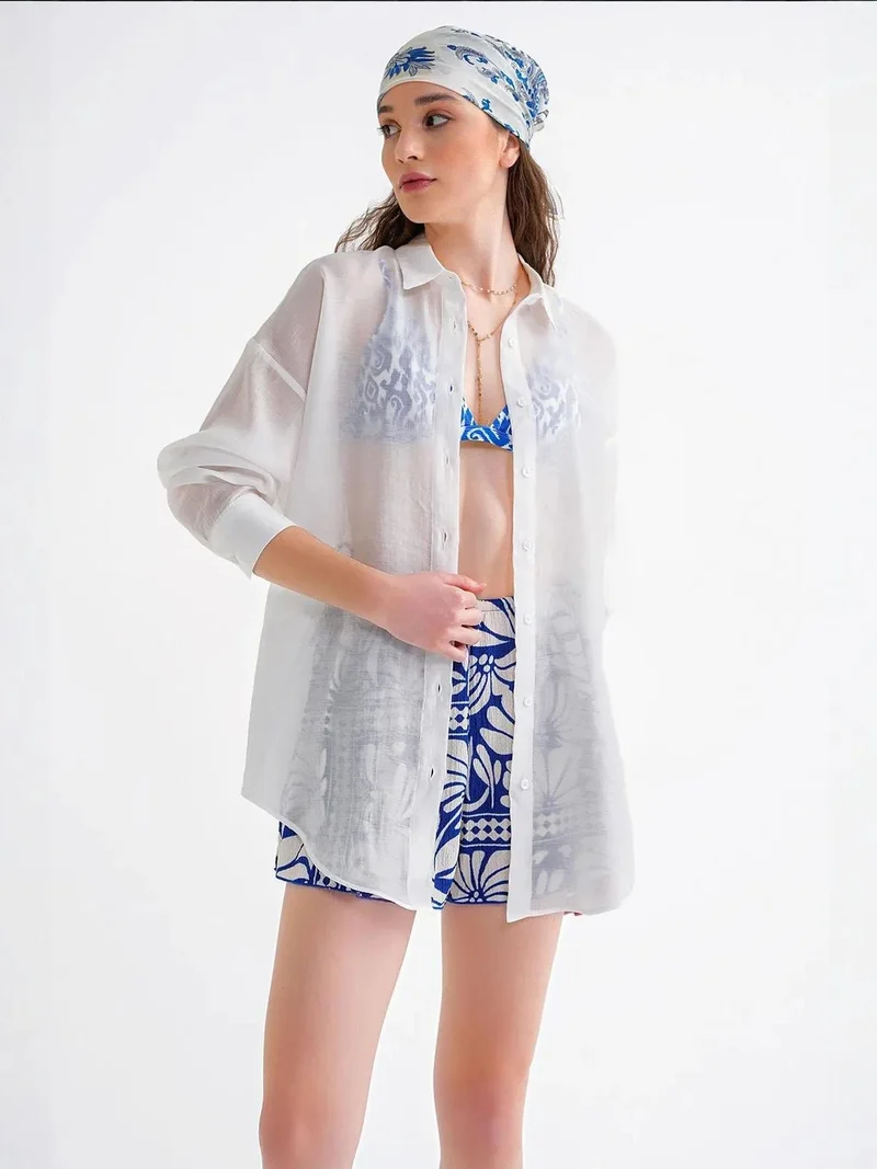 MixRay Mixray Oversized Button-Up Shirt