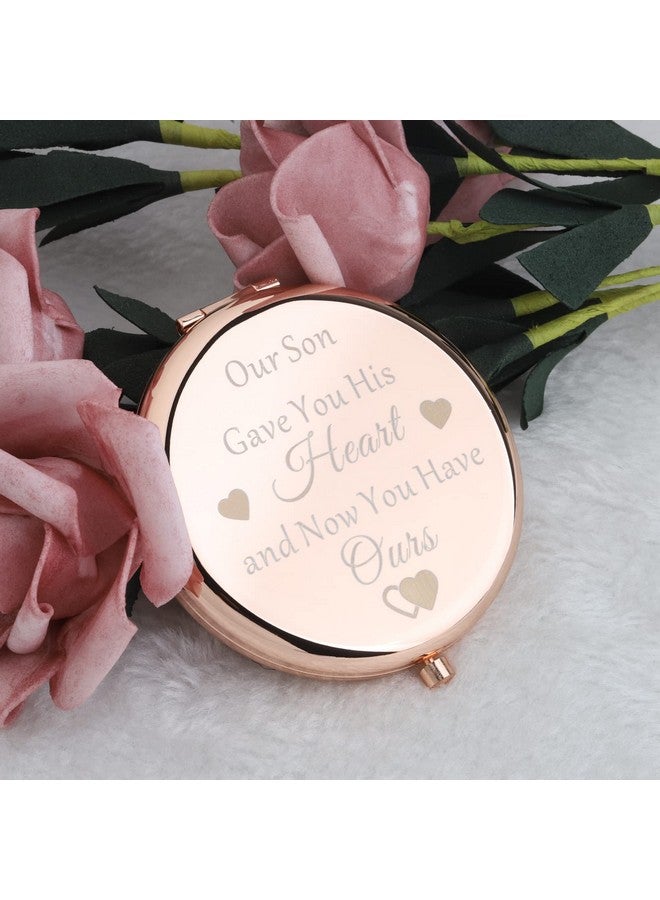 MYOSPARK Daughter In Law Compact Makeup Mirror Gift Bride To Be Gift Wedding Day Keepsake Gift From Mother In Law (You Have Ours Mirror) - Image 4