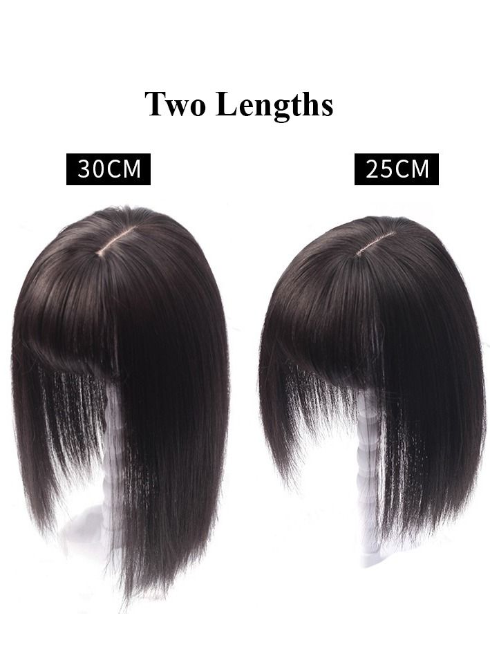 إستيل غطاء شعر للسيدة مزود بألياف مقاومة للحرارة ، قطعة شعر ، تغطي شعرًا أكثر بياضًا ، تزيد من حجم الشعر ، مظهر طبيعي بني غامق - Image 2