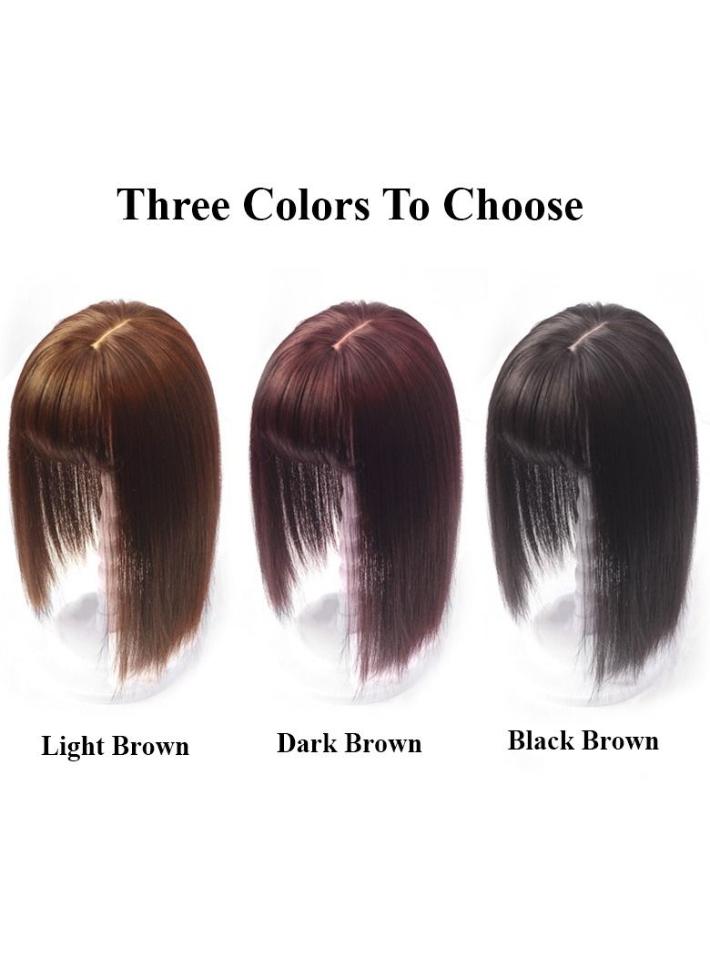 إستيل غطاء شعر للسيدة مزود بألياف مقاومة للحرارة ، قطعة شعر ، تغطي شعرًا أكثر بياضًا ، تزيد من حجم الشعر ، مظهر طبيعي بني غامق - Image 3