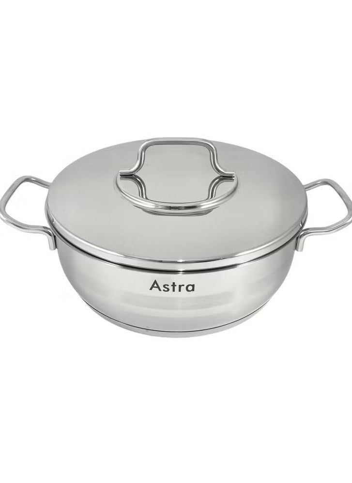 Homemaker ASTRA Premium 6.8L Low Casserole Pot – 28x11 cm | High-Quality Turkish Cookware for Roasting, Braising & Even Cooking | Induction & Dishwasher Safe  - Image 3