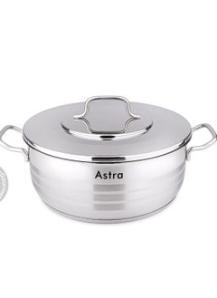 Homemaker ASTRA Premium 6.8L Low Casserole Pot – 28x11 cm | High-Quality Turkish Cookware for Roasting, Braising & Even Cooking | Induction & Dishwasher Safe  - Image 1
