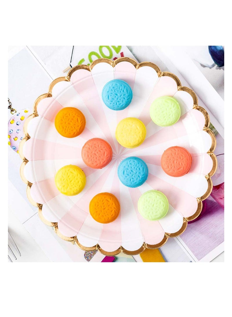 Mini Macaron Erasers 50 Pcs Adroable Colorful Fun School Supplies for Kids Classroom Gifts Random Colors - Image 1