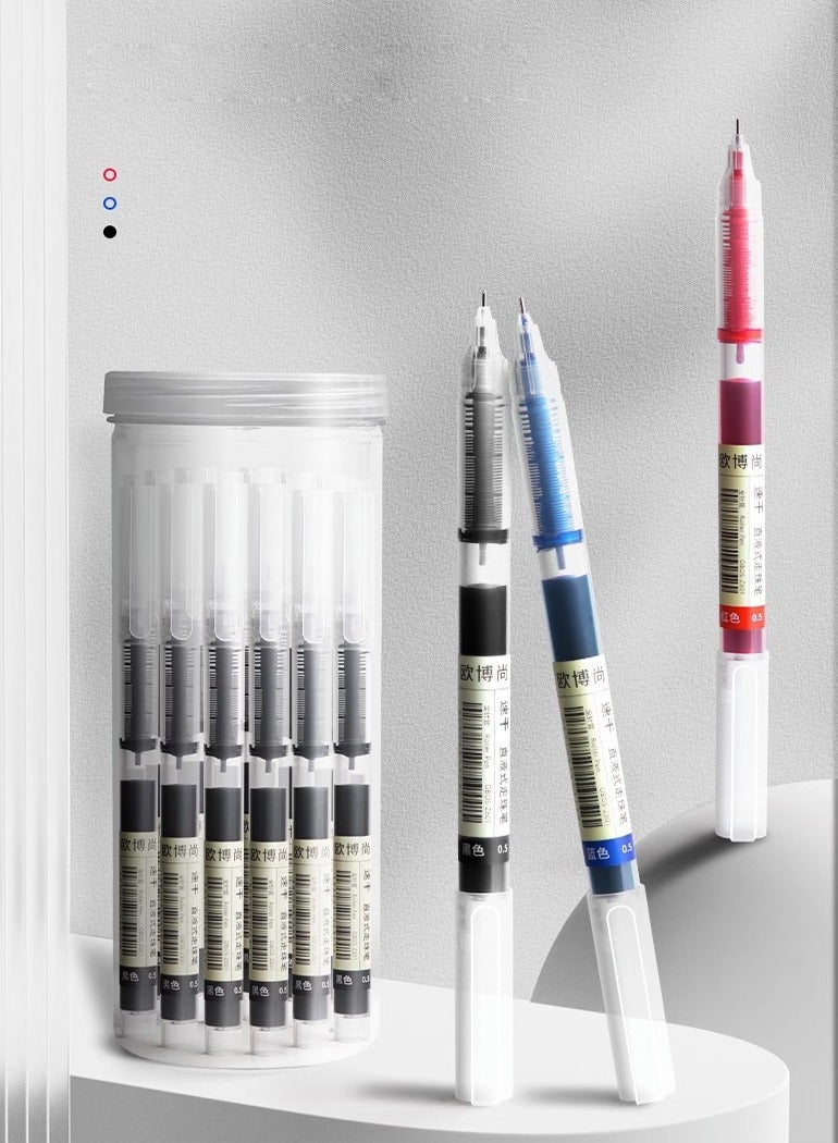 QIBANG 12 Pieces Rolling Ball Pens 0.5 mm Japanese Quick Drying Fine Point Pens Liquid Ink Smooth Writing for Office Student Back to School Supplies，Ballpoint Pen - Image 2