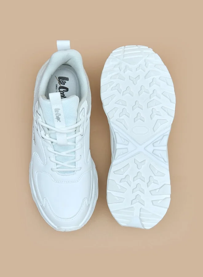 Lee Cooper Men's Monotone Lace-Up Low Ankle Sneakers