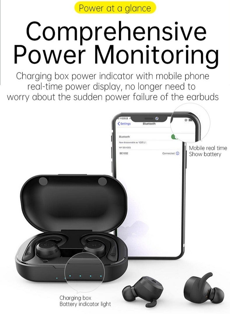 AROAQ Bluetooth Headphones, True Wireless Earbuds With Charging Case, IPX7 Waterproof Stereo Sound Earphones With Built In Mic, Dual Wear Style Sport Wireless Headset For Sports Running, (1pc, Green) - Image 4