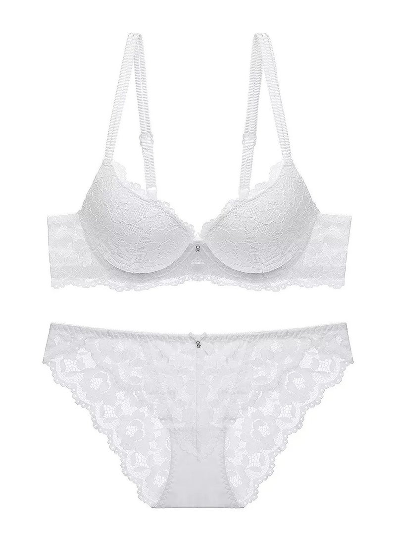 Women Lace Bra Panty Set Push Up Bra With Panty