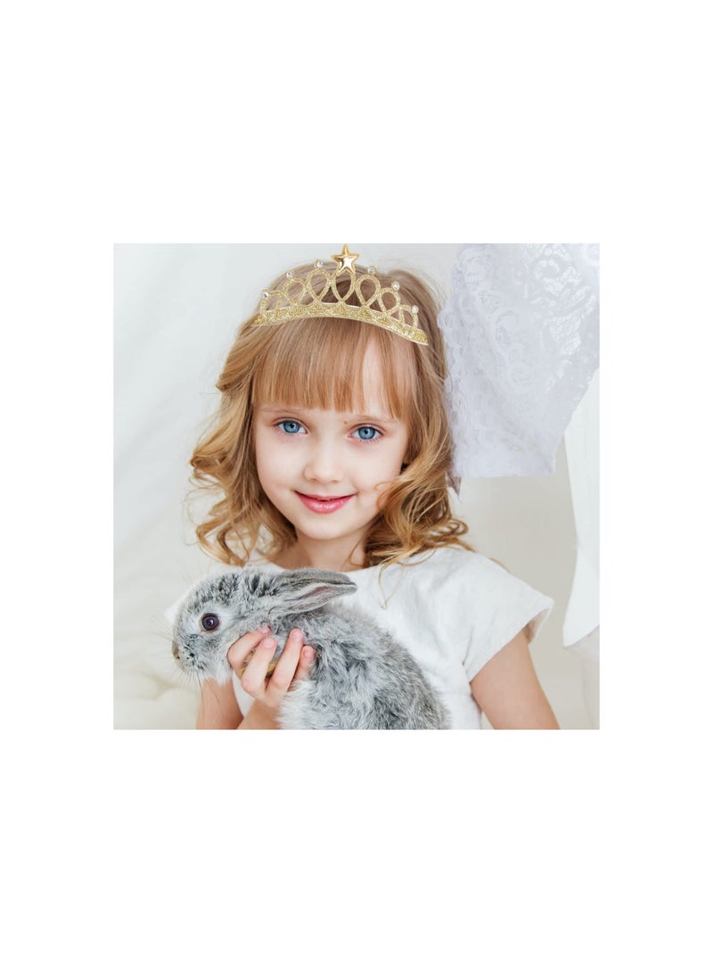 Loquat Birthday Rhinestone Crown Headbands, for Princess Girl Tiara Headband Set, Prom King Hair Accessories, Party Shower Photogra, Daily Use, Photography(6Pcs ) - Image 2