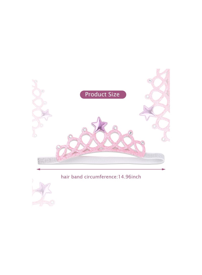 Loquat Birthday Rhinestone Crown Headbands, for Princess Girl Tiara Headband Set, Prom King Hair Accessories, Party Shower Photogra, Daily Use, Photography(6Pcs ) - Image 3