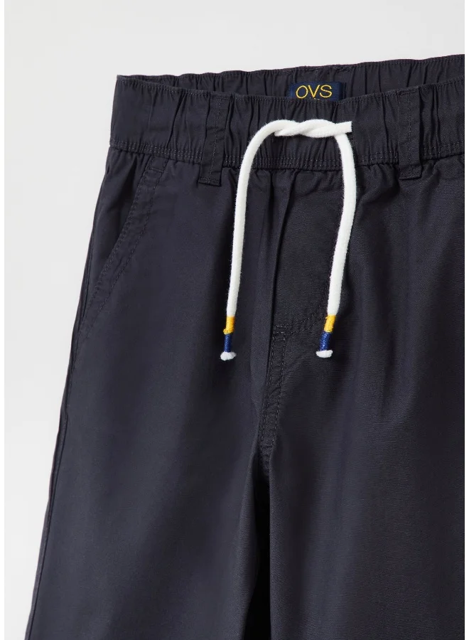 Ovs OVS Cotton Bermuda Shorts With Drawstring
