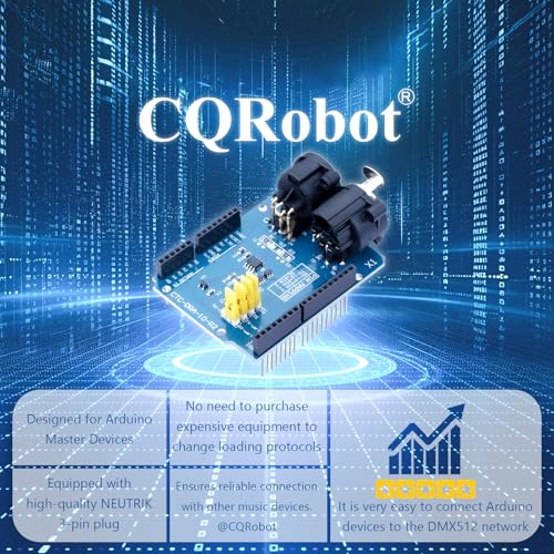 CQRobot DMX Shield MAX485 Chipset Compatible with Arduino Motherboard (RDM Capable), with XLR 3-Pin Male/Female Connectors, Device into DMX512 Network, LED/Music Remote Device Management Capable. - Image 3