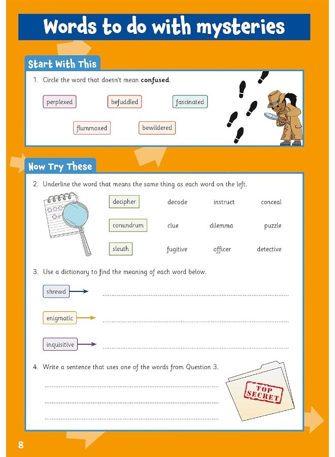 كتاب نشاط المفردات للأعمار من 10 إلى 11 - Image 4