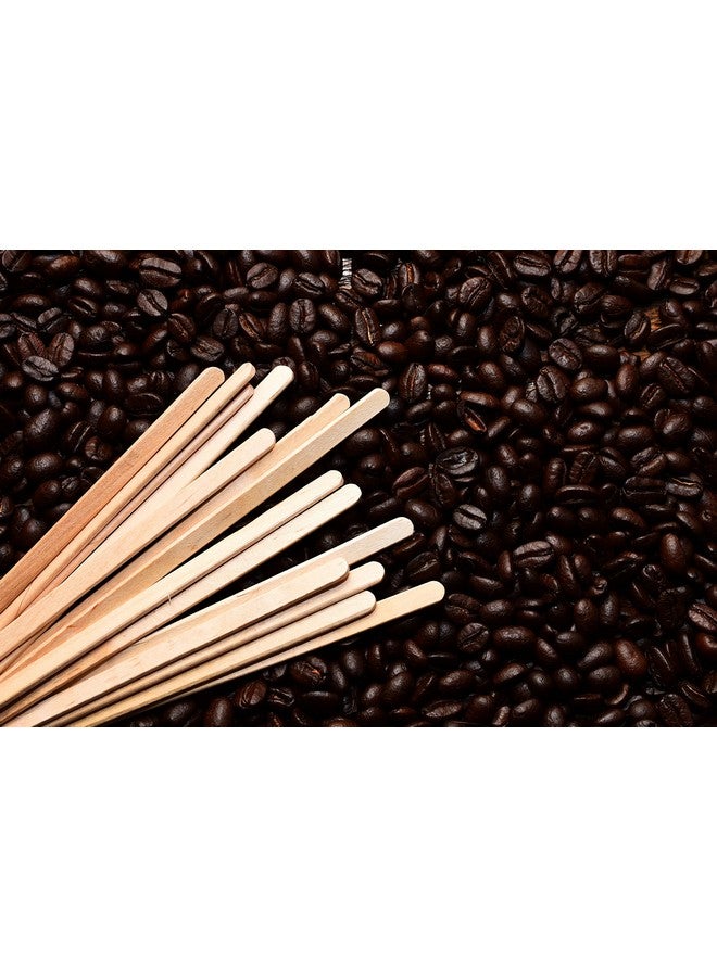 Makerstep Makerstep 500 Wooden Coffee Stirrers 5.5 Inch with Storage Box, Sturdy Natural Birch Wood Coffee Stir Sticks. Eco-friendly, Splinter Free, Round Ends. BPA Free Swizzle Drinks Sticks  - Image 5